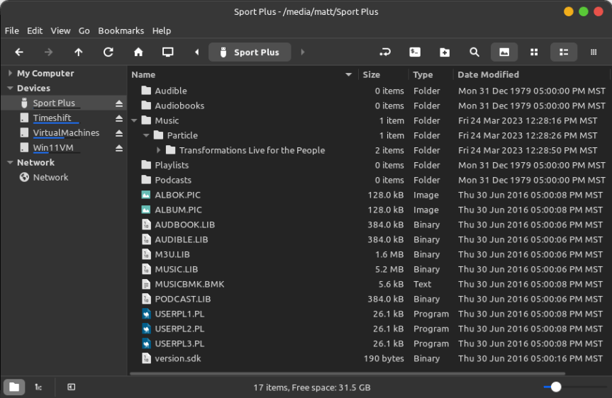 Mount a SanDisk Clip Sport Plus MP3 player in Linux – Matt Callahan's ...